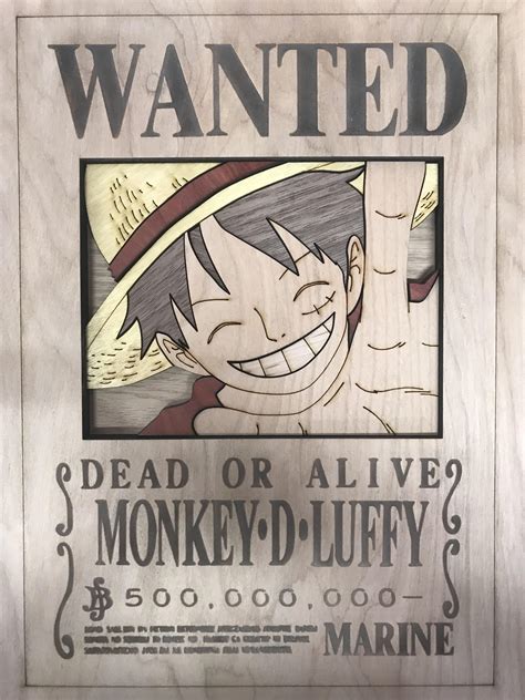 Monkey D Luffy Wanted Poster Amat