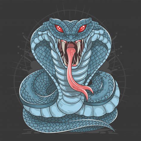 Cobra Snake Wild Beast Vector Vector Premium Download Snake Drawing