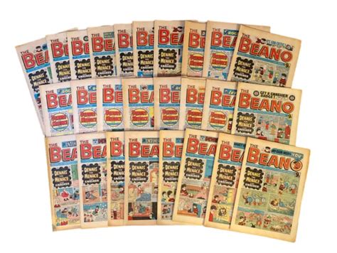 The Beano Comics Job Lot Bundle 25 Vintage 1980s Dennis The Menace Set