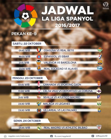 jadwal liga spanyol 2016 2017