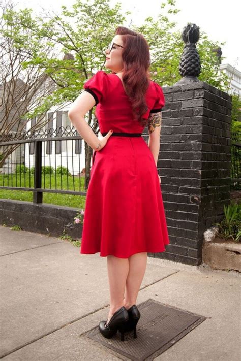 50s Dorothy Swing Dress In Red And Black
