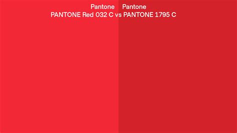 Pantone Red 032 C Vs Pantone 1795 C Side By Side Comparison