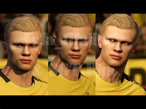 Pes2017 faces, smokepatch face pack, pes 2017 mega facepack, pes 2017 add faces, download important: FIFA20- Erling Haaland (Dortmund) Real Face Mod by SGT Kim ...