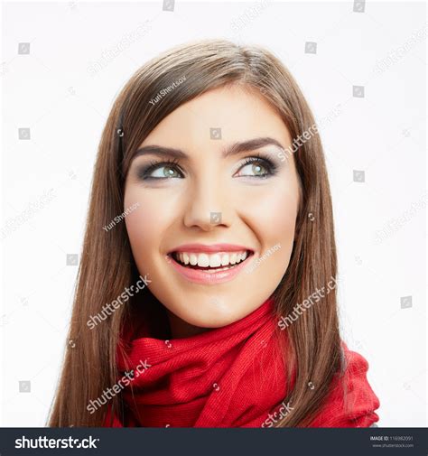 Close Woman Face Young Happy Woman Stock Photo Edit Now 116982091