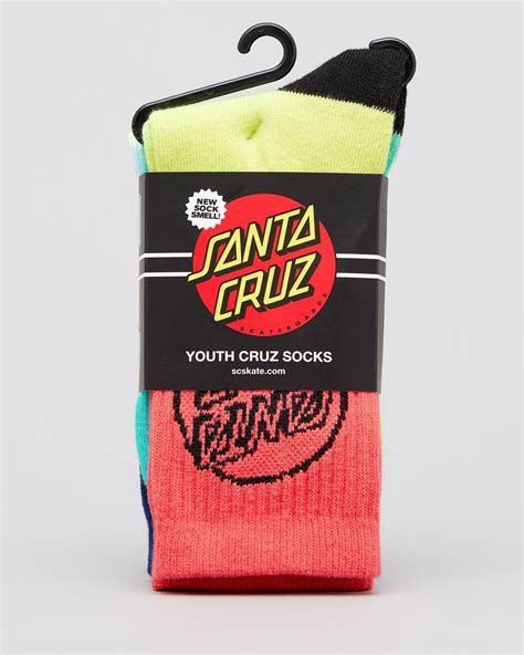 Santa Cruz Youth Neo Socks 2 Pack In Assorted Fast Shipping And Easy