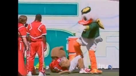 Oregon Duck Mascot Fight Youtube