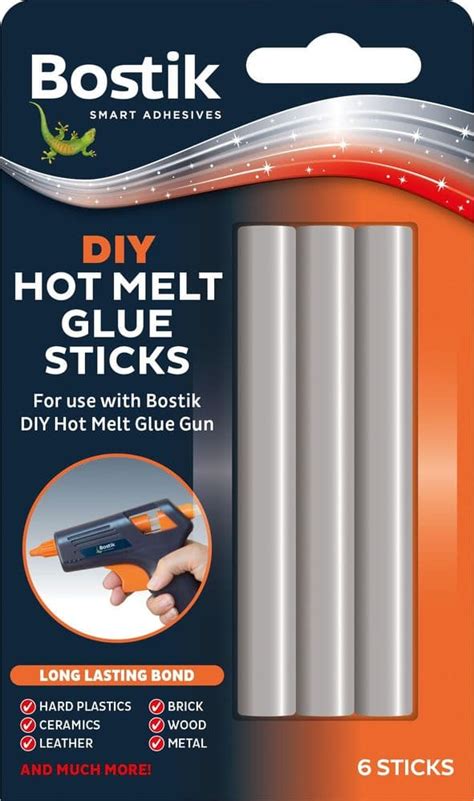 Bostik Diy Hot Melt Glue Sticks Pack 6 30813369