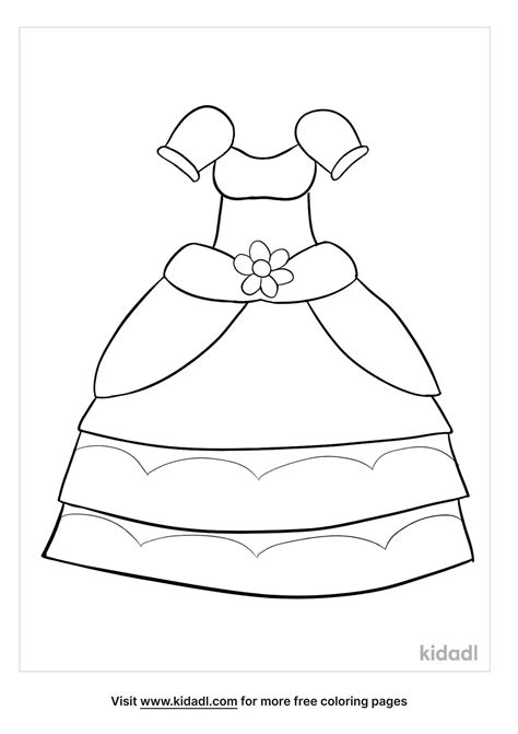 Free Princess Dresses Coloring Page Coloring Page Printables Kidadl