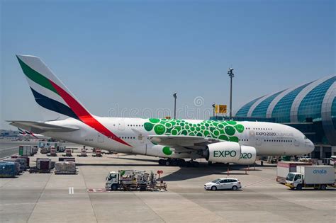Emirates Airbus A380 800 Expo 2020 Dubai Uae Editorial Photo Image