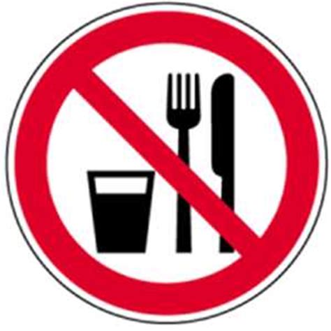 Essen und trinken verboten preis ab , symbol: Piktogramm - Essen und Trinken verboten Folie 2cm Ø LE ...