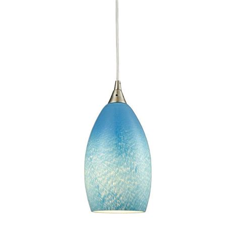 You are probably familiar with seeing pendant lights in the kitchen or in hallways but since many homes do not have foyers, then it is entirely possible you have not seen pendant lights for foyers. Titan Lighting Earth 1-Light Satin Nickel and Sky Blue ...