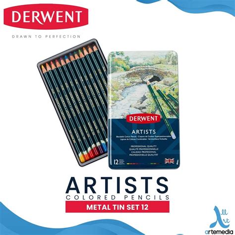 Jual Pensil Warna Derwent Artists Pencil Color Metal Tin Set