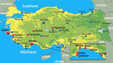 Det strekker seg fra manavgat til anamur. Tyrkia Kart Norsk | dedooddeband