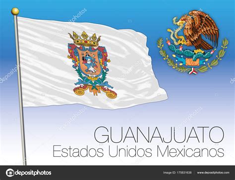 Guanajuato Regional Flag United Mexican States Mexico Stock Vector
