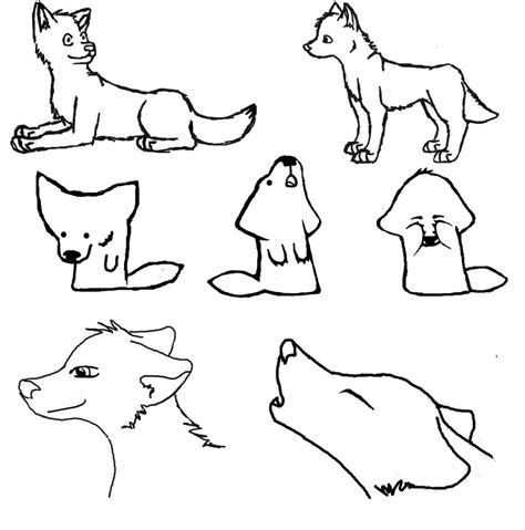 Howling Wolf Drawing Easy Clip Art Library