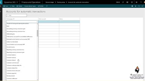 Set Up A Ledger And Chart Of Accounts In Microsoft Dynamics 365 For
