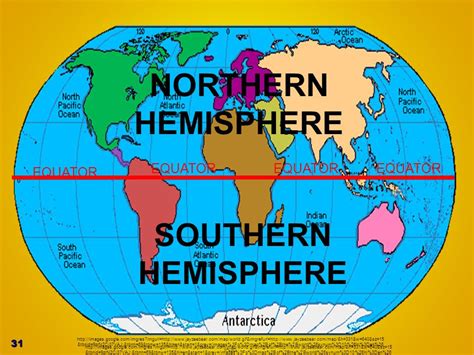 Map Of The World With Equator And Hemispheres Direct Map Images And