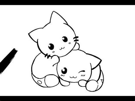 You can inspire from these simple acrylic painting ideas. Comment dessiner des Chats Kawaii - YouTube | Comment ...