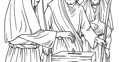 Hannah is sad and feels rejected because she doesn't have a child. the widow's mite coloring page for children | The Widow's ...