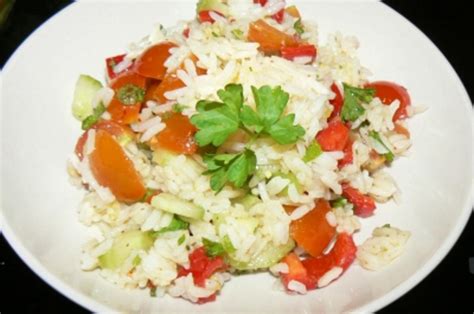 Reissalat mit viel drin saulecker als Beilage zum Grillen und wenn das