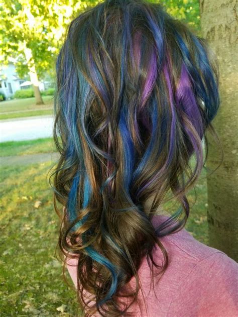 Blue And Purple Highlights Purple Highlights Hair