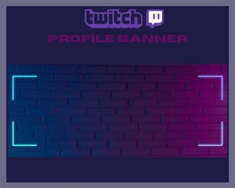 Twitch Profile Banner Neon Neon Brick Background Blue And Purple Neon
