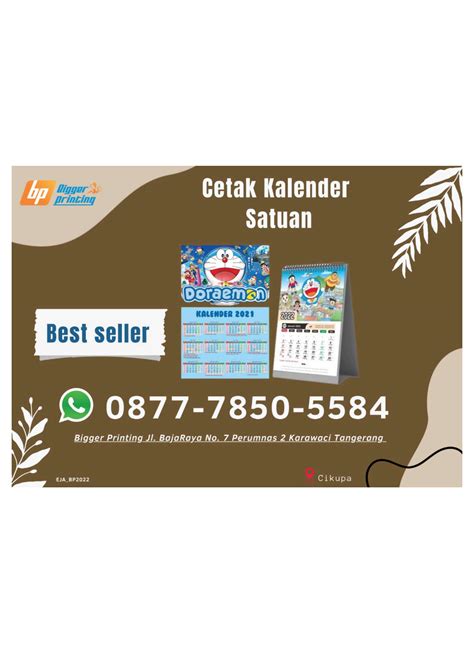 Best Seller Wacall 0877 7850 5584 Cetak Kalender Satuan Di Cikupa