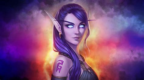 1366x768 World Of Warcraft Fantasy Girl Art 4k 1366x768 Resolution Hd