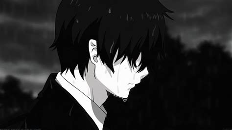 View 10 Sad Anime Boy Pfp Black And White Drawcallbox