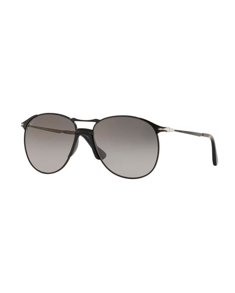 Persol Men S Po2649s Metal Aviator Sunglasses Polarized Lenses Neiman Marcus