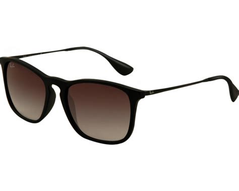 Ray Ban Chris Rubber Rubber Black Grey Gradient Rb4187 622 8g Lunettes De Soleil Iceoptic