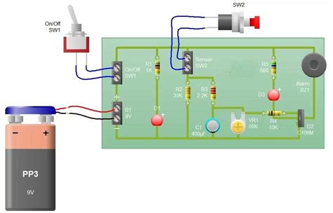 Sensor Alarm Using Thyristor Basic Electronic Project Buildcircuitcom