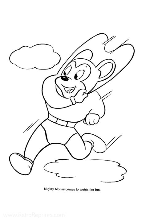 Mighty Mouse Coloring Pages