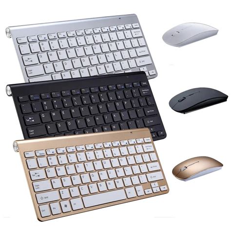 Portable Mute Keys Keyboards 24g Ultra Slim Wireless Keyboardandmouse