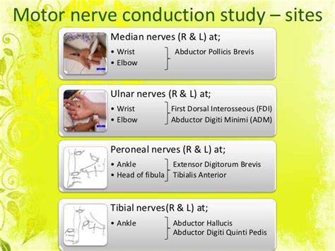 Motor Nerve Conduction Study Sites Median Nerves R And L At • Wrist