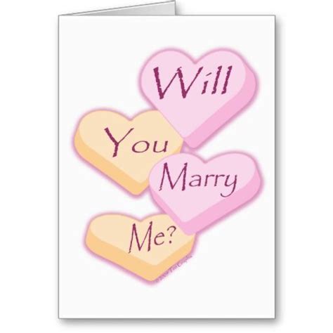 Will You Marry Me Candy Hearts Marriage Proposal Card