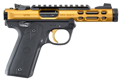 Ruger Mark Iv 2245 Lite 22lr Gold Anodized With Threaded Barrel