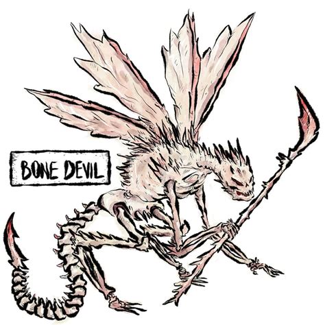 Ive Been Drawing Dnd Monsters Heres A Bone Devil Digitalpainting