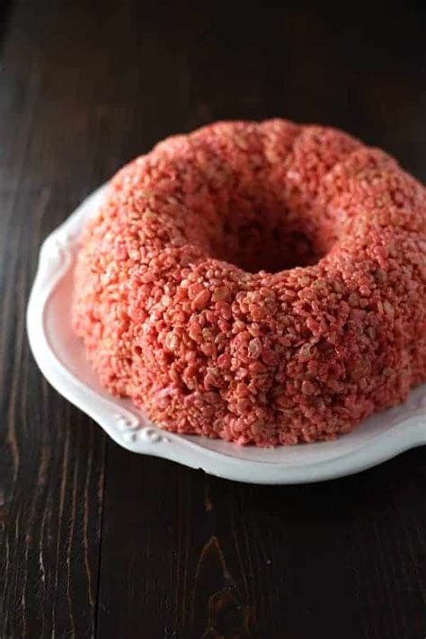 Strawberry Rice Krispies Cake Mom Loves Baking