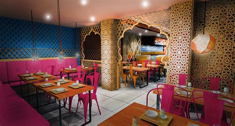 Indian Restaurant Sethis On Behance Indian Interior Design