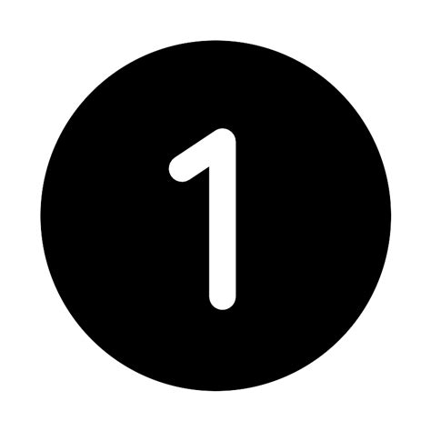 Number Circle One Fill Vector Svg Icon Svg Repo