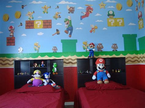 Cuarto De Mario Bros Parte De La Pared Mario Room Super Mario Room
