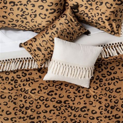 Cassina Leopard Velvet Comforter Set Brown Opalhouse Velvet