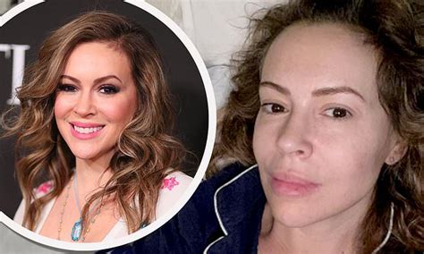 Alyssa Milano 48 Shares A Make Up Free Selfie On Her Birthday As She