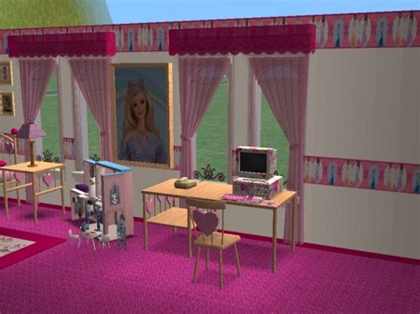 Mod The Sims Barbie Bedroom Set Miss Wendy Heart Bedroom Recolor