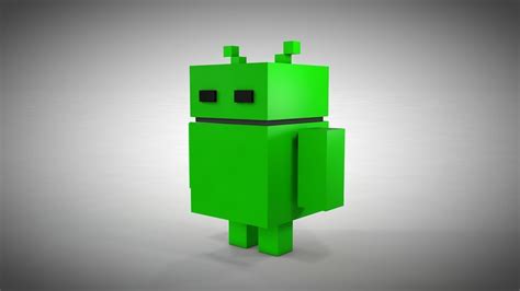 3d Model Android Robot Voxel Cgtrader