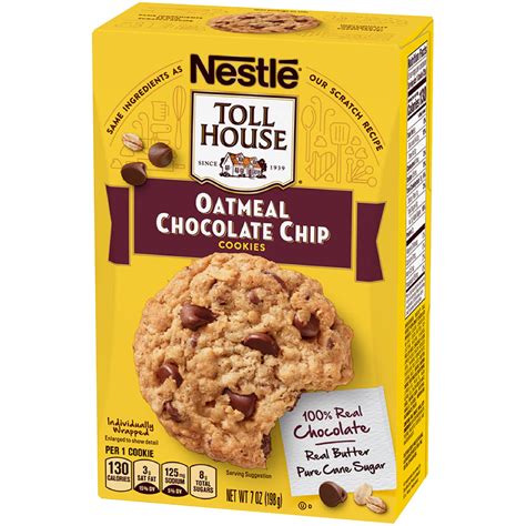 Cool 2 minutes on cookie sheets; Nestle Toll House Oatmeal Chocolate Chip Cookies, Ready to ...