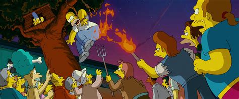 Image Homer Simpson Being Punished By An Angry Mob For Polluting The Lake Heroes Wiki