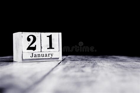 January 21st 21 January Twenty First Of January Calendar Month