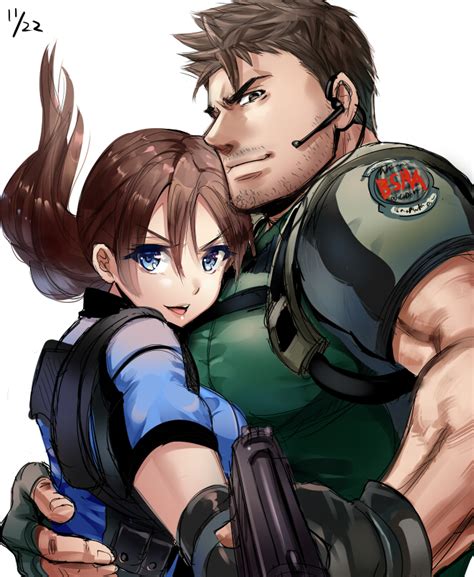 Chris Redfield And Jill Valentine Resident Evil And 1 More Drawn By